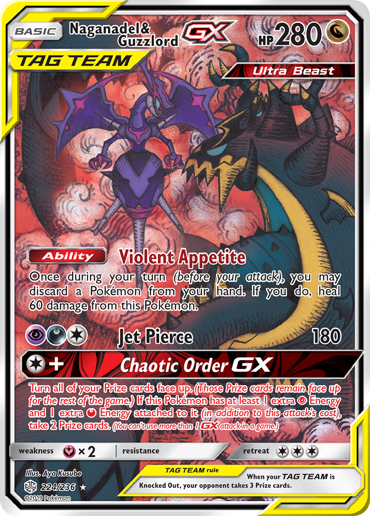 Naganadel & Guzzlord GX (224/236) [Sun & Moon: Cosmic Eclipse] | Good Games Adelaide SA