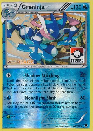 Greninja (40/122) (League Promo 4th Place) [XY: BREAKpoint] | Good Games Adelaide SA