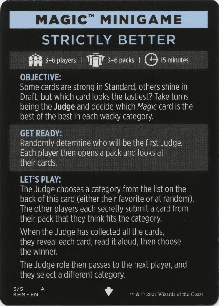 Magic Minigame Strictly Better 5 (Kaldheim)  | Good Games Adelaide SA
