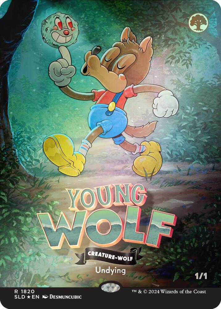 Young Wolf Rainbow Foil 1820 (Secret Lair Drop Series)  - Foil | Good Games Adelaide SA