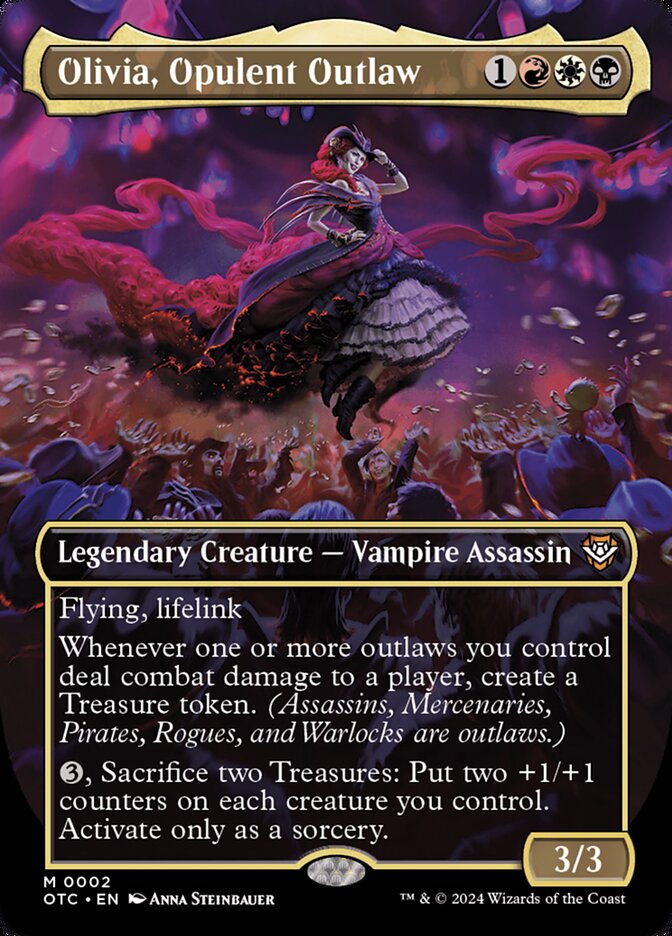 Olivia Opulent Outlaw Borderless 2 (Commander: Outlaws of Thunder Junction)  - Borderless Foil | Good Games Adelaide SA