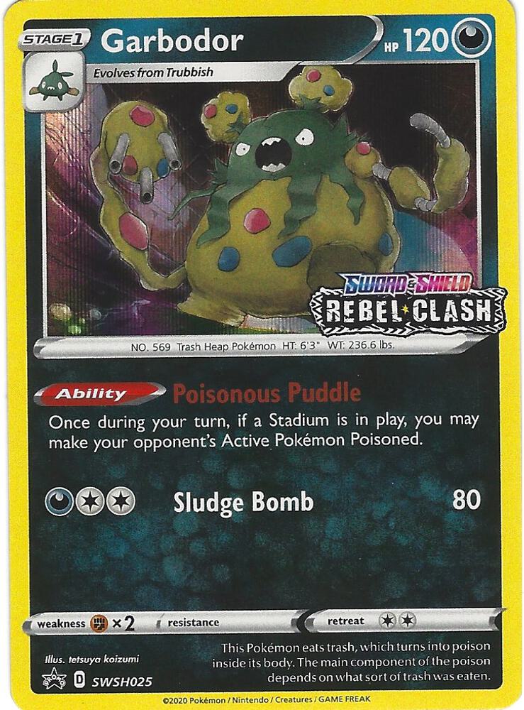 Garbodor Prerelease SWSH025 (SWSH: Sword & Shield Promo Cards)  - Holofoil | Good Games Adelaide SA