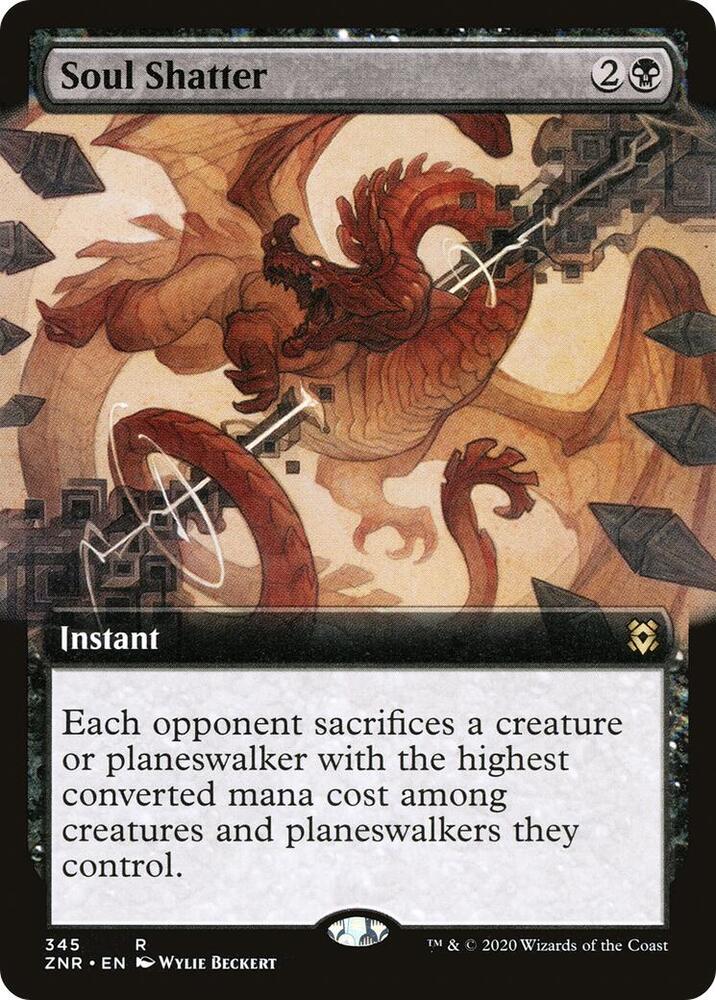Soul Shatter Extended Art 345 (Zendikar Rising)  - Extended Art | Good Games Adelaide SA