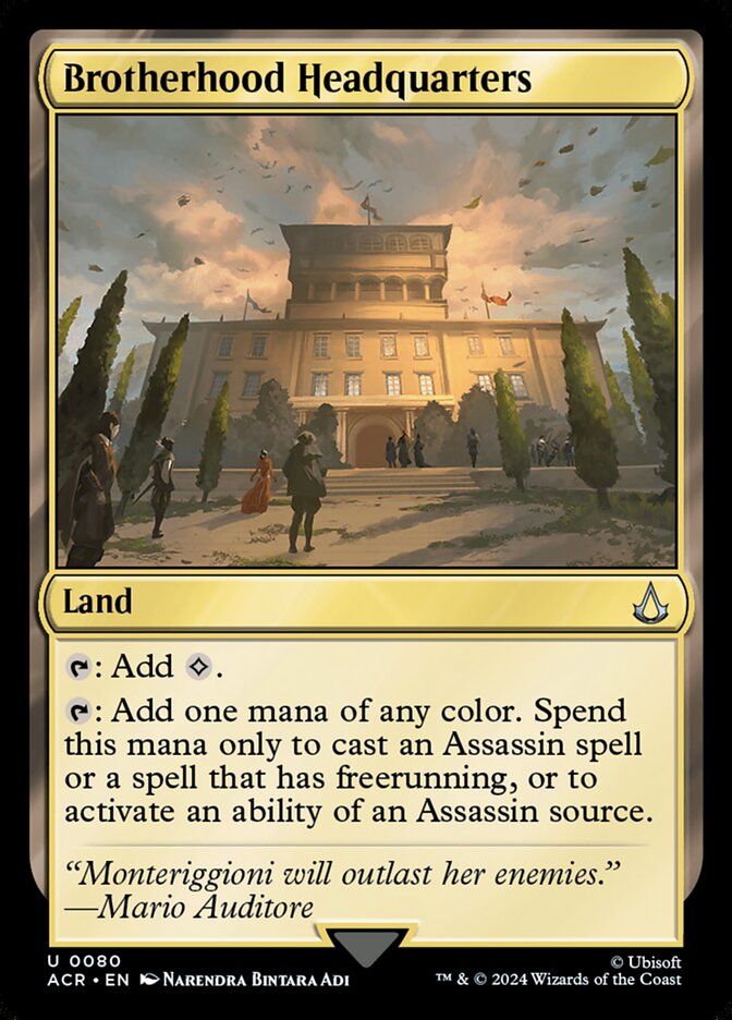 Brotherhood Headquarters 80 (Universes Beyond: Assassin's Creed)  - Foil | Good Games Adelaide SA