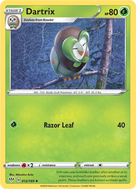 Dartrix 012/189 (SWSH03: Darkness Ablaze)  | Good Games Adelaide SA