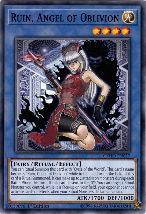 Ruin, Angel of Oblivion [CYHO-EN027] Common | Good Games Adelaide SA