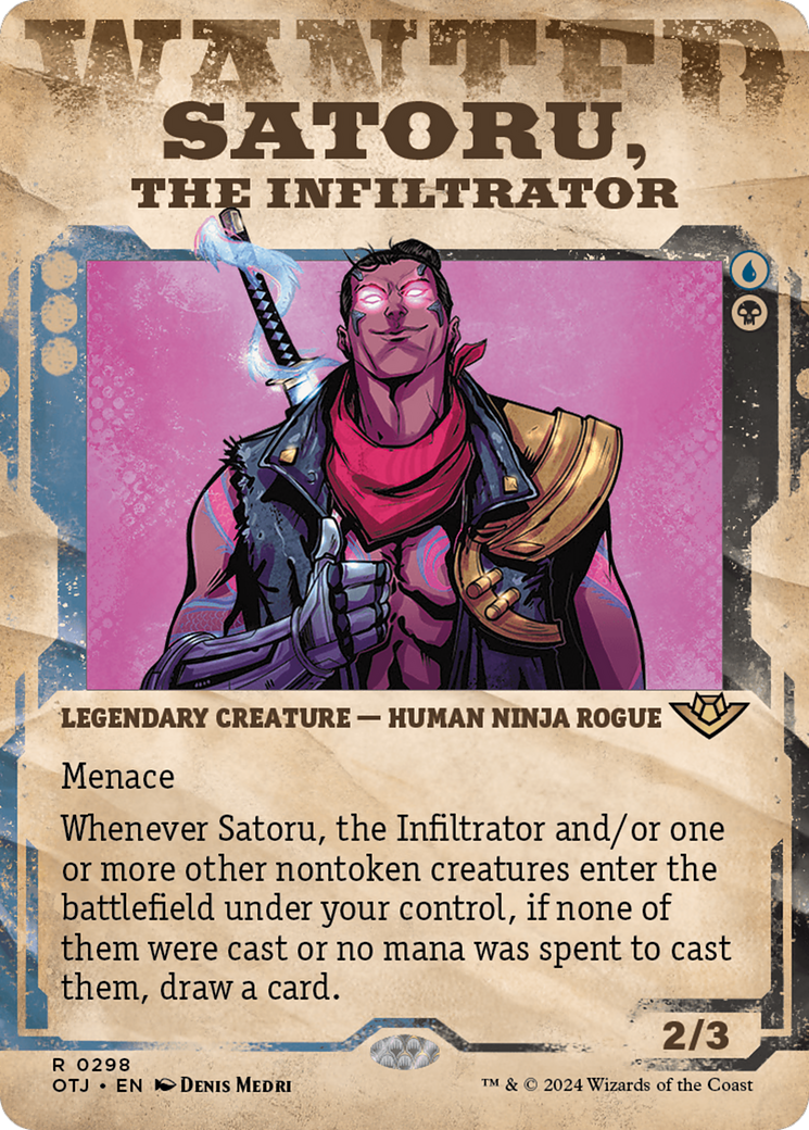 Satoru, the Infiltrator (Showcase) [Outlaws of Thunder Junction] | Good Games Adelaide SA