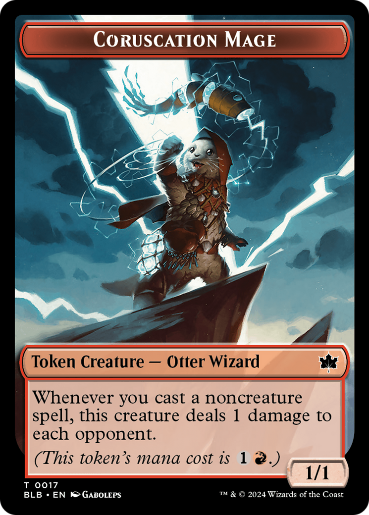 Coruscation Mage Token [Bloomburrow Tokens] | Good Games Adelaide SA