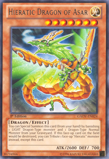 Hieratic Dragon of Asar [GAOV-EN024] Rare | Good Games Adelaide SA