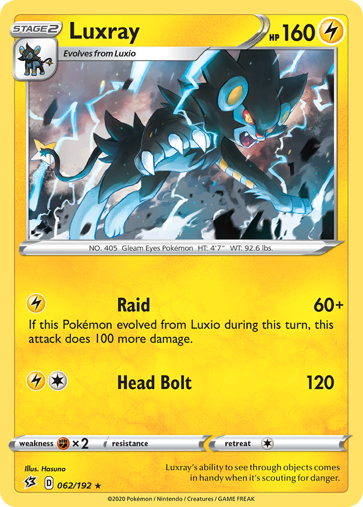 Luxray (062/192) [Sword & Shield: Rebel Clash] | Good Games Adelaide SA