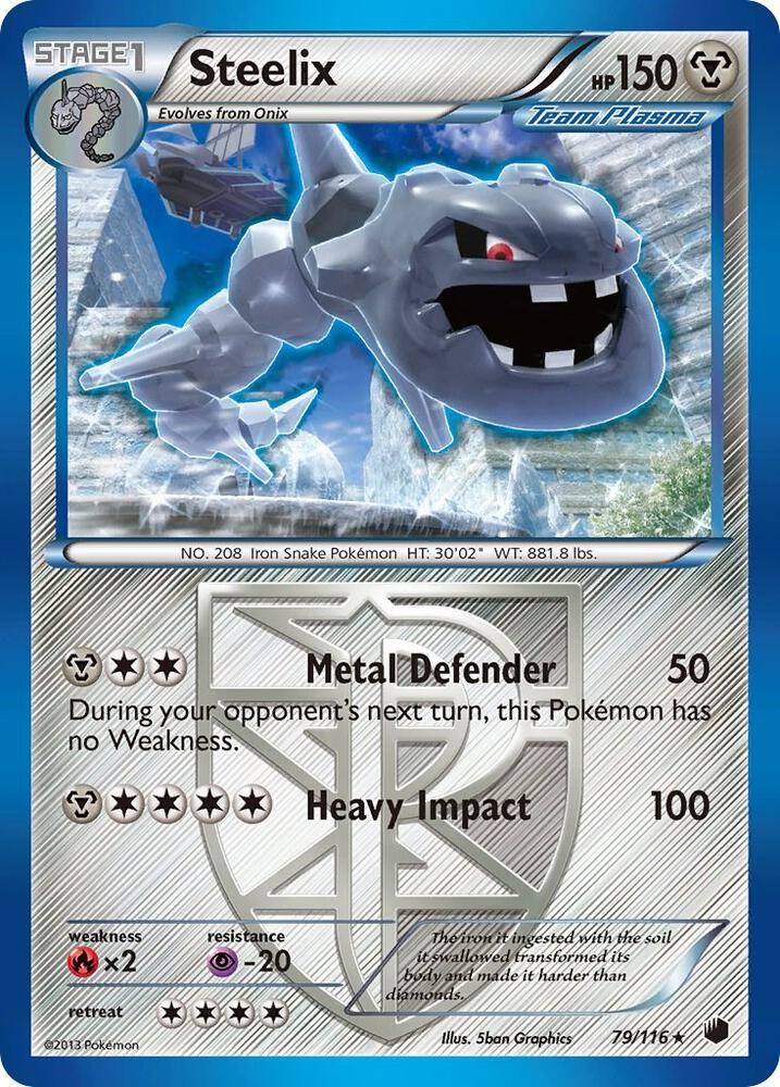Steelix Team Plasma 79/116 (Plasma Freeze)  - Reverse Holofoil | Good Games Adelaide SA