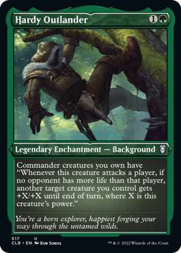 Hardy Outlander Foil Etched 517 (Commander Legends: Battle for Baldur's Gate)  - Foil | Good Games Adelaide SA
