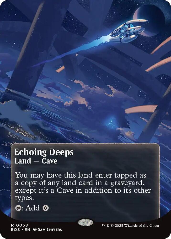 Echoing Deeps  58/0 (Edge of Eternities: Stellar Sights)  - Borderless Foil | Good Games Adelaide SA