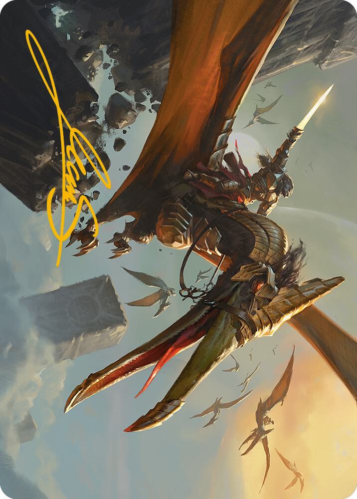 Skyhunter Strike Force Art Card Gold Stamped Signature 9 (Art Series: Phyrexia: All Will Be One)  | Good Games Adelaide SA