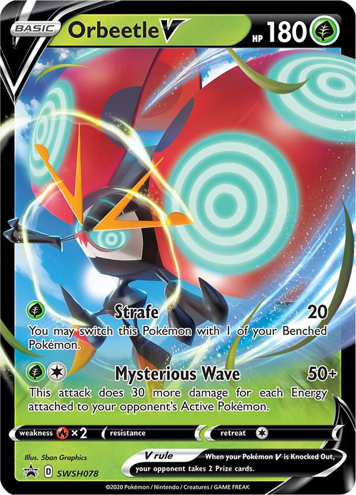 Orbeetle V SWSH078 (SWSH: Sword & Shield Promo Cards)  - Holofoil | Good Games Adelaide SA