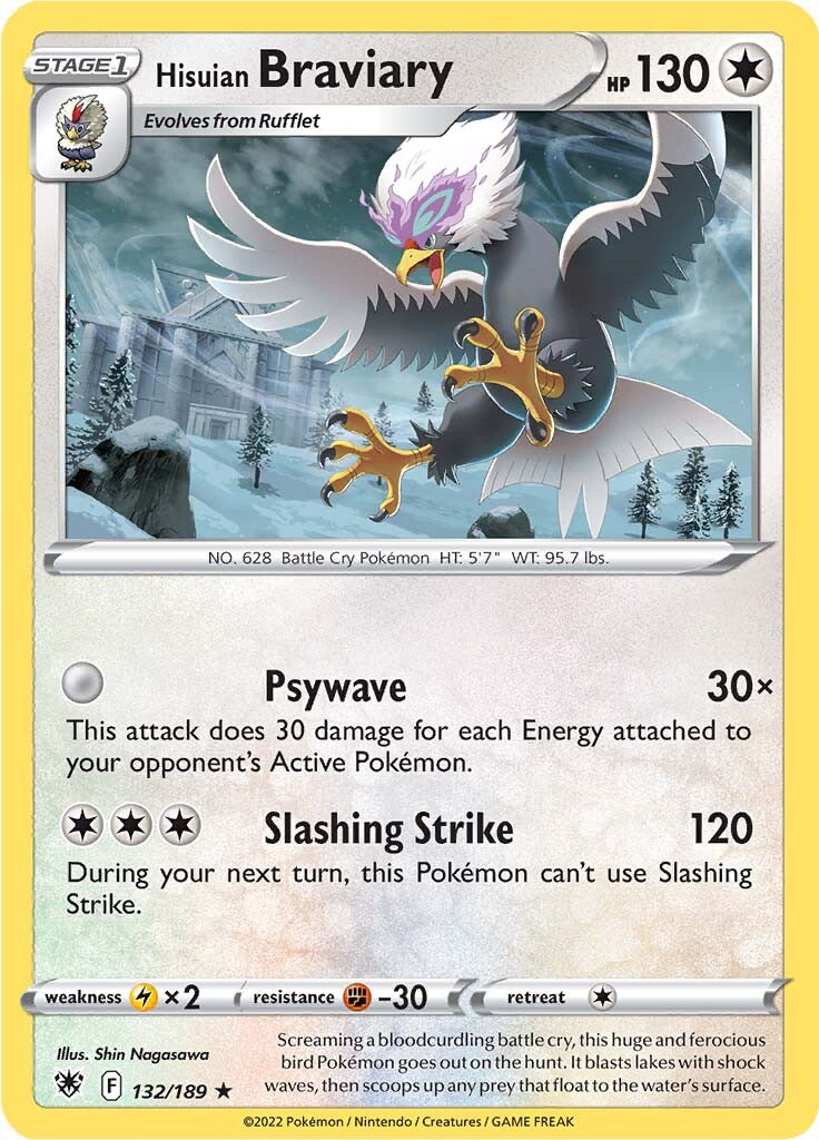 Hisuian Braviary (132/189) [Sword & Shield: Astral Radiance] | Good Games Adelaide SA