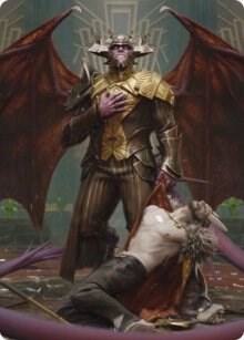 Ob Nixilis the Adversary Art Card 31 81 31 (Art Series: Streets of New Capenna)  | Good Games Adelaide SA