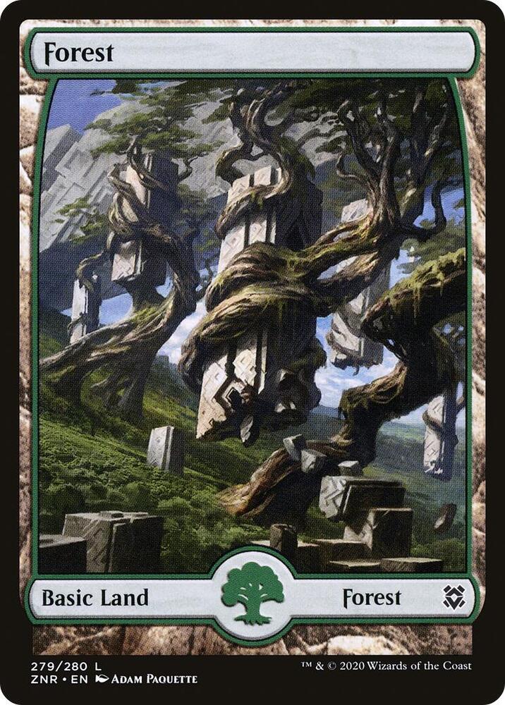Forest 279 (Zendikar Rising)  - Foil | Good Games Adelaide SA