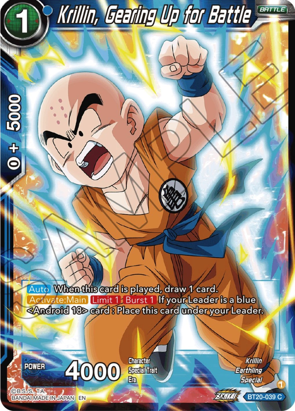 Krillin, Gearing Up for Battle (BT20-039) [Power Absorbed] | Good Games Adelaide SA