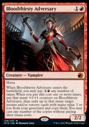 Bloodthirsty Adversary (Promo Pack) [Innistrad: Midnight Hunt Promos] | Good Games Adelaide SA