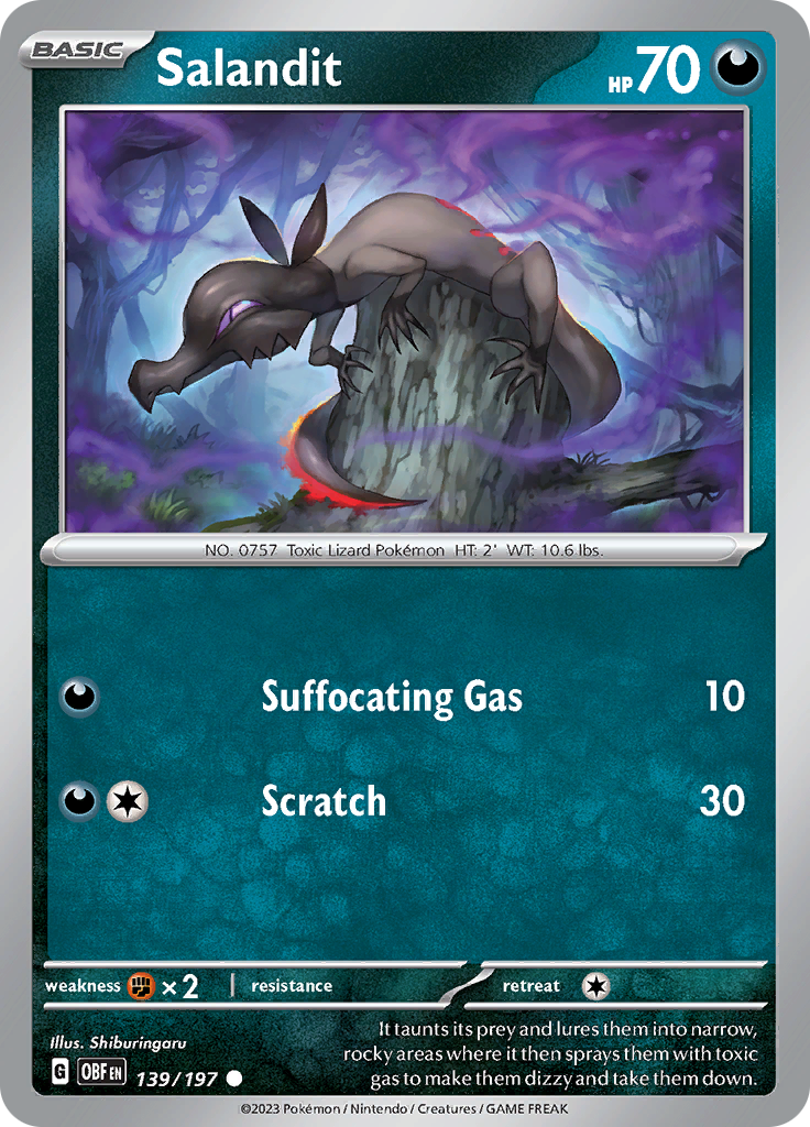 Salandit (139/197) [Scarlet & Violet: Obsidian Flames] | Good Games Adelaide SA