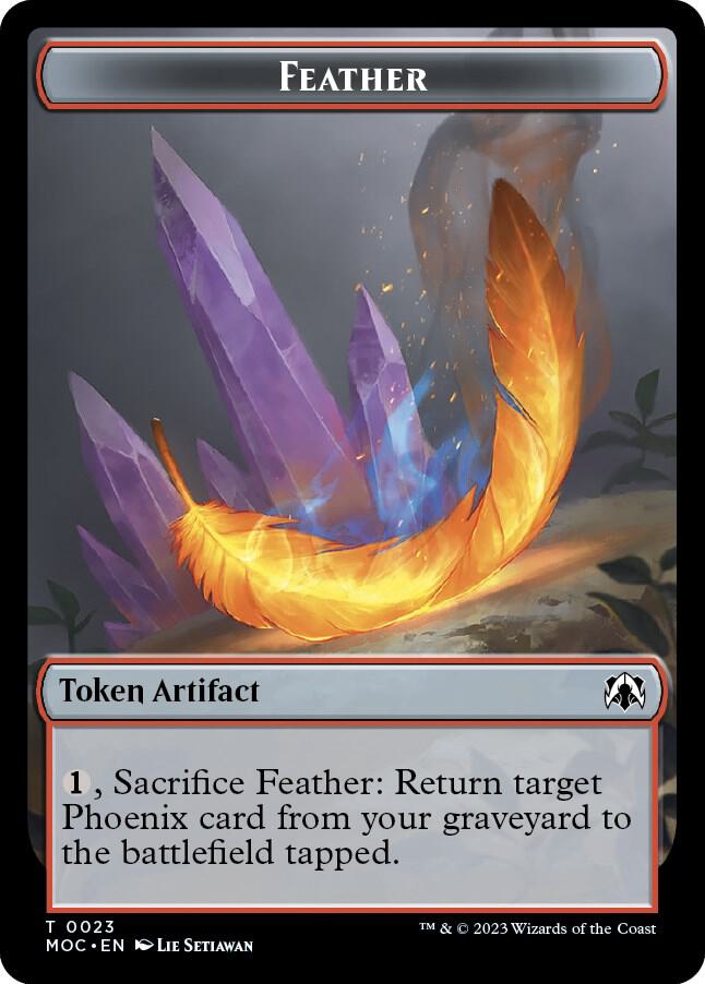 Feather Servo Double sided Token 23 // 42 (Commander: March of the Machine)  | Good Games Adelaide SA