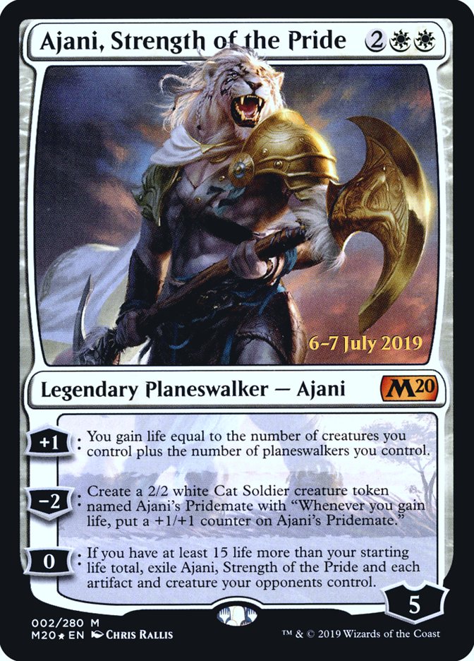 Ajani, Strength of the Pride  [Core Set 2020 Prerelease Promos] | Good Games Adelaide SA