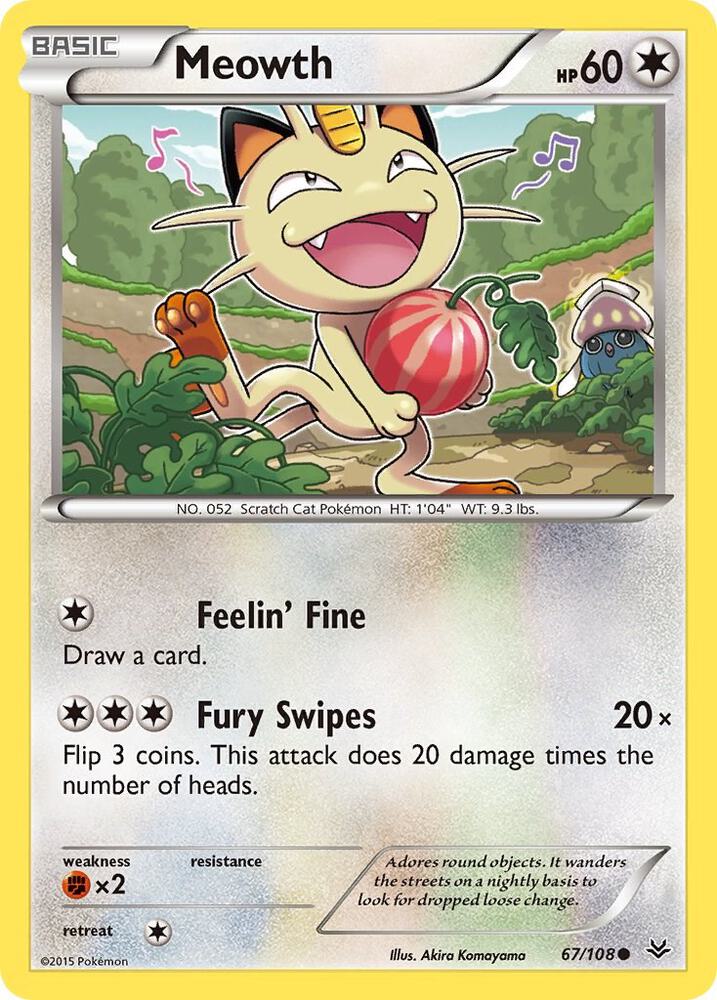 Meowth 67/108 (XY - Roaring Skies)  | Good Games Adelaide SA