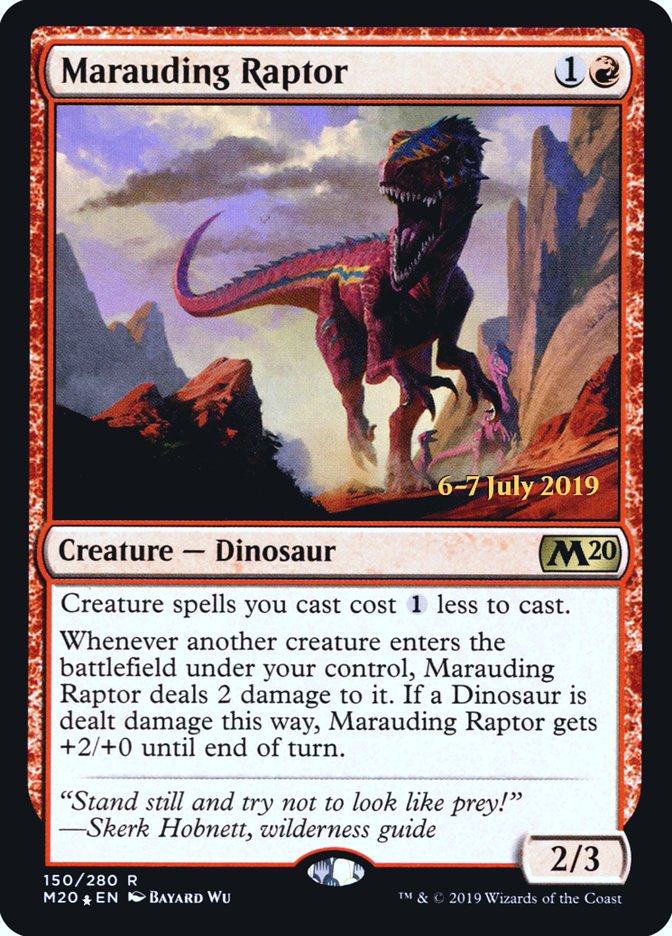 Marauding Raptor  [Core Set 2020 Prerelease Promos] | Good Games Adelaide SA
