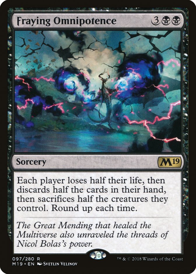 Fraying Omnipotence 97 (Core Set 2019)  - Foil | Good Games Adelaide SA