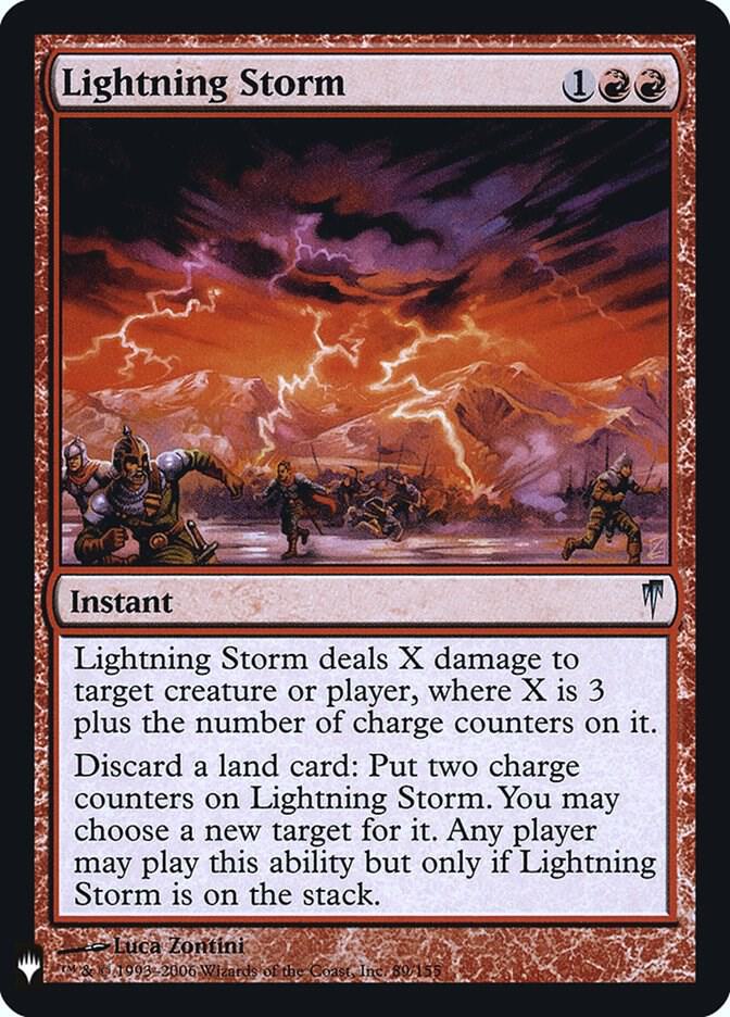Lightning Storm 89 (The List Reprints)  - Foil | Good Games Adelaide SA