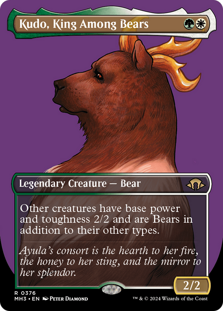 Kudo, King Among Bears (Borderless) [Modern Horizons 3] | Good Games Adelaide SA