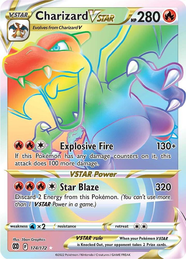 Charizard VSTAR Secret 174/172 (SWSH09: Brilliant Stars)  - Holofoil | Good Games Adelaide SA