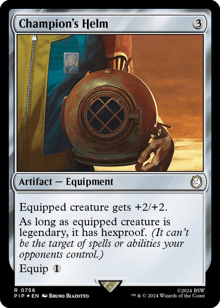 Champions Helm Surge Foil 756 (Universes Beyond: Fallout)  - Foil | Good Games Adelaide SA