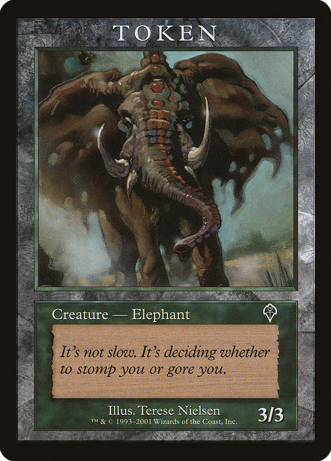 Elephant Token (Invasion) [Magic Player Rewards 2001] | Good Games Adelaide SA