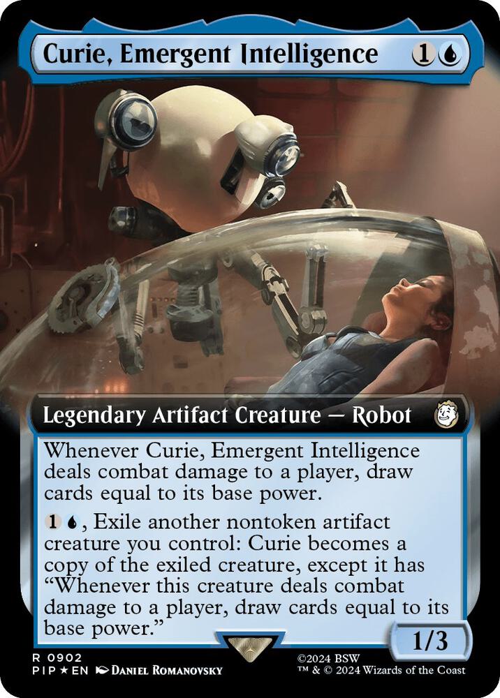 Curie Emergent Intelligence Extended Art Surge Foil 902 (Universes Beyond: Fallout)  - Foil | Good Games Adelaide SA