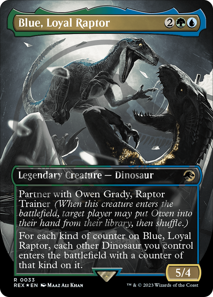 Blue, Loyal Raptor Emblem (Borderless) [Jurassic World Collection Tokens] | Good Games Adelaide SA