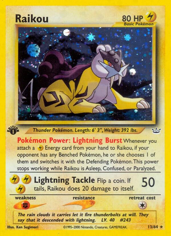 Raikou 13/64 (Neo Revelation)  - 1st Edition Holofoil | Good Games Adelaide SA