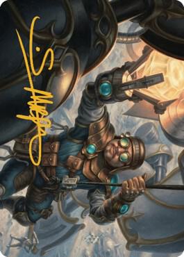 Powerstone Engineer Art Card Gold Stamped Signature 2 (Art Series: The Brothers' War)  | Good Games Adelaide SA