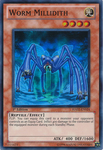 Worm Millidith [HA02-EN024] Super Rare | Good Games Adelaide SA