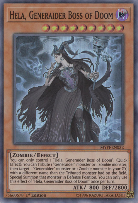 Hela, Generaider Boss of Doom [MYFI-EN032] Super Rare | Good Games Adelaide SA