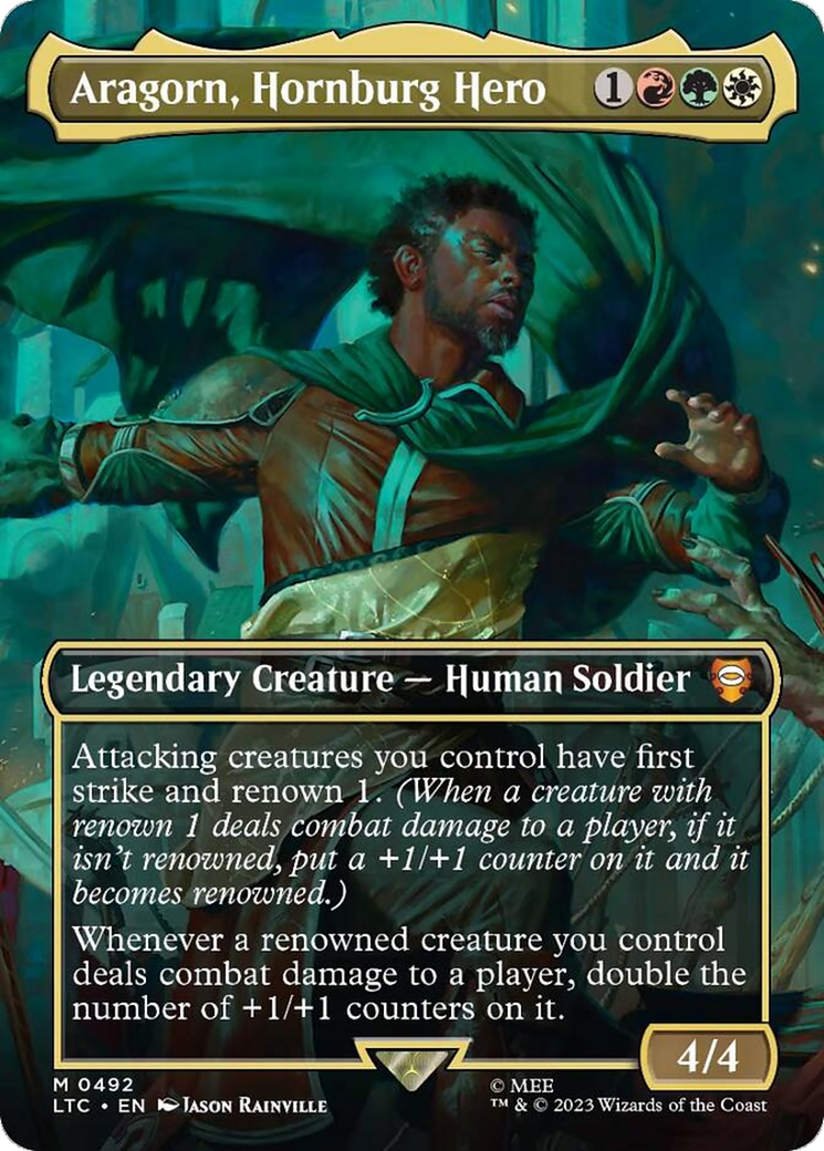 Aragorn, Hornburg Hero (Borderless) [The Lord of the Rings: Tales of Middle-Earth Commander] | Good Games Adelaide SA