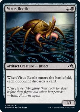 Virus Beetle 128 (Kamigawa: Neon Dynasty)  - Foil | Good Games Adelaide SA