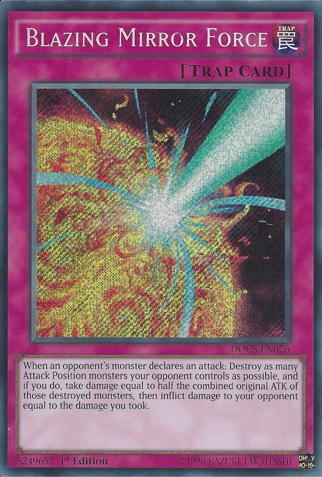 Blazing Mirror Force [DOCS-EN076] Secret Rare | Good Games Adelaide SA
