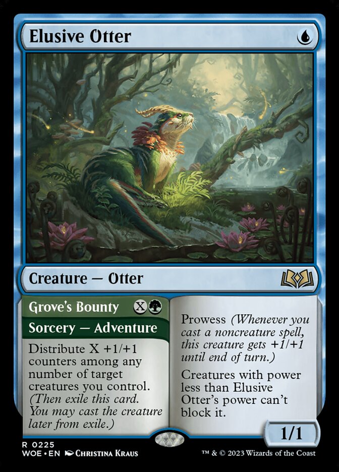 Elusive Otter // Grove's Bounty 225 (Wilds of Eldraine)  | Good Games Adelaide SA