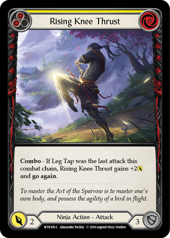 Rising Knee Thrust (Yellow) [WTR105-C] Alpha Print Normal | Good Games Adelaide SA