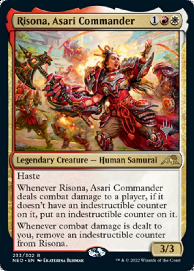 Risona, Asari Commander (Promo Pack) [Kamigawa: Neon Dynasty Promos] | Good Games Adelaide SA