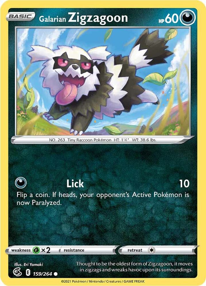 Galarian Zigzagoon 159/264 (SWSH08: Fusion Strike)  | Good Games Adelaide SA