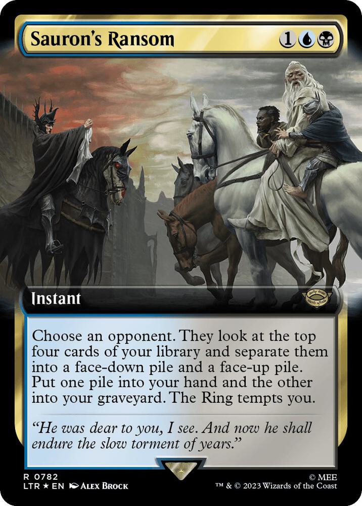 Sauron's Ransom 782 (Universes Beyond: The Lord of the Rings: Tales of Middle-earth)  - Extended Art Surge Foil | Good Games Adelaide SA