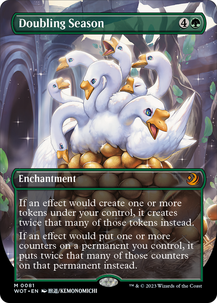 Doubling Season (Anime Borderless) [Wilds of Eldraine: Enchanting Tales] | Good Games Adelaide SA
